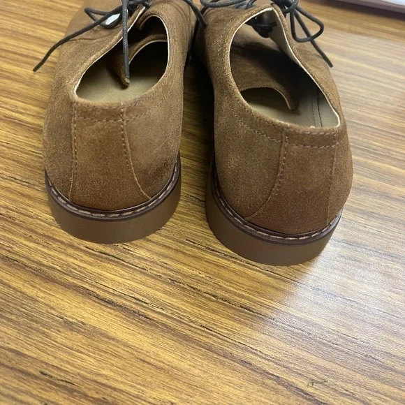Banana Republic Espresso Suede Business Casual Derby Oxford Style Leather Shoes